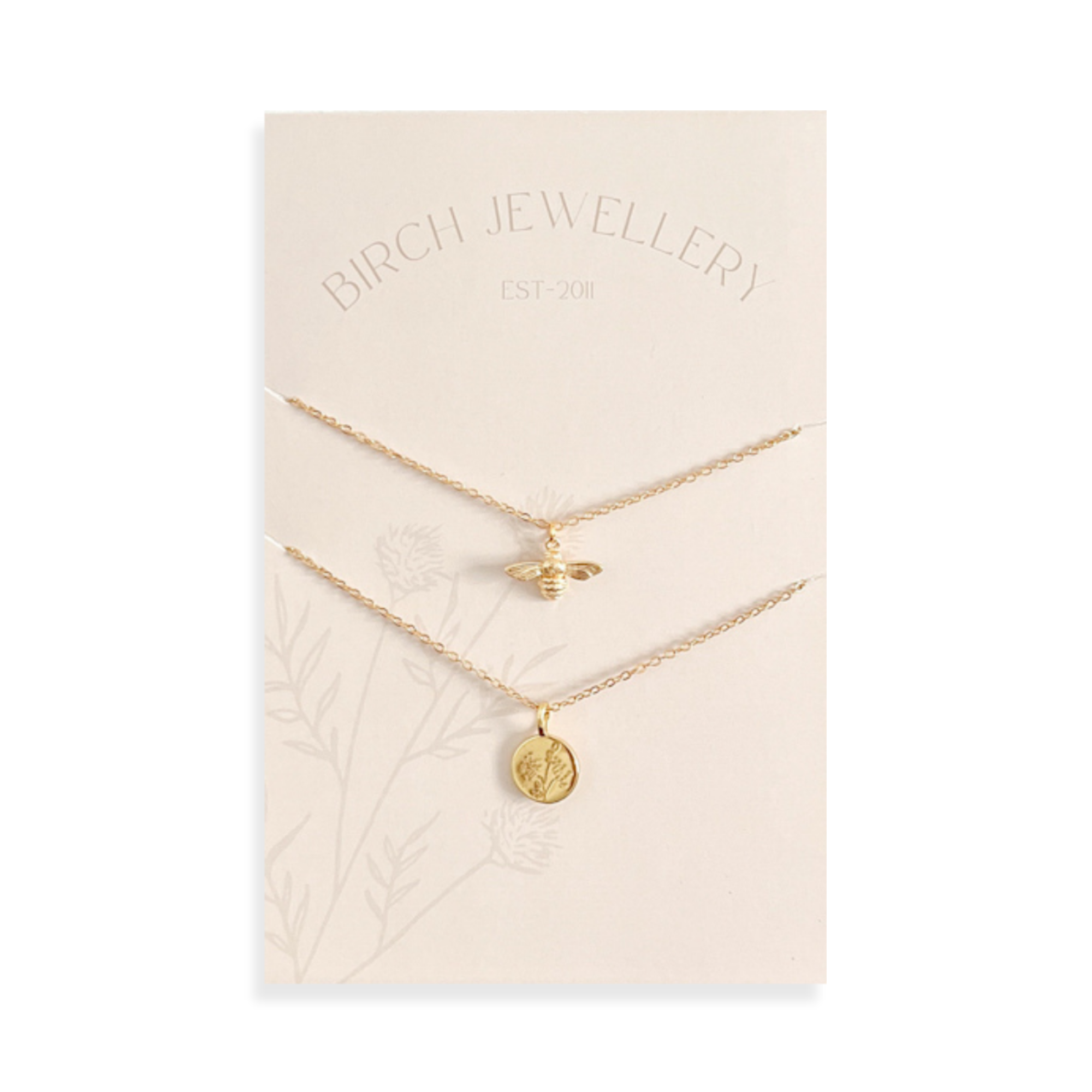 Bee & Wildflower Necklace Set