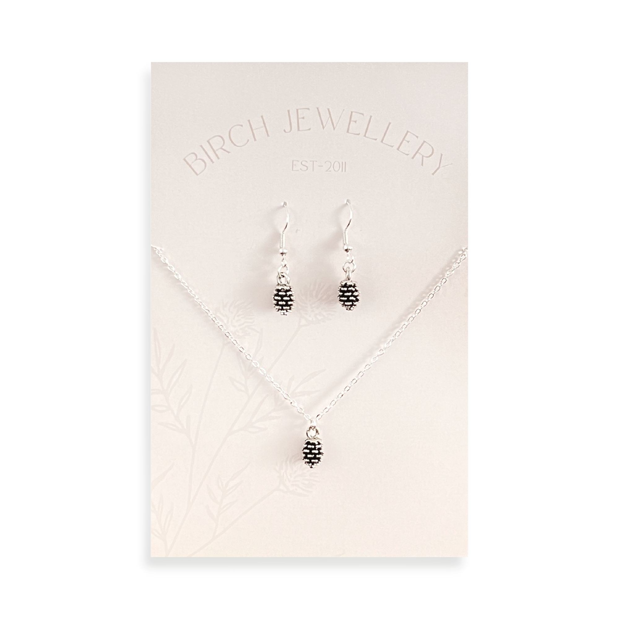 Silver Pine Cone Gift Set