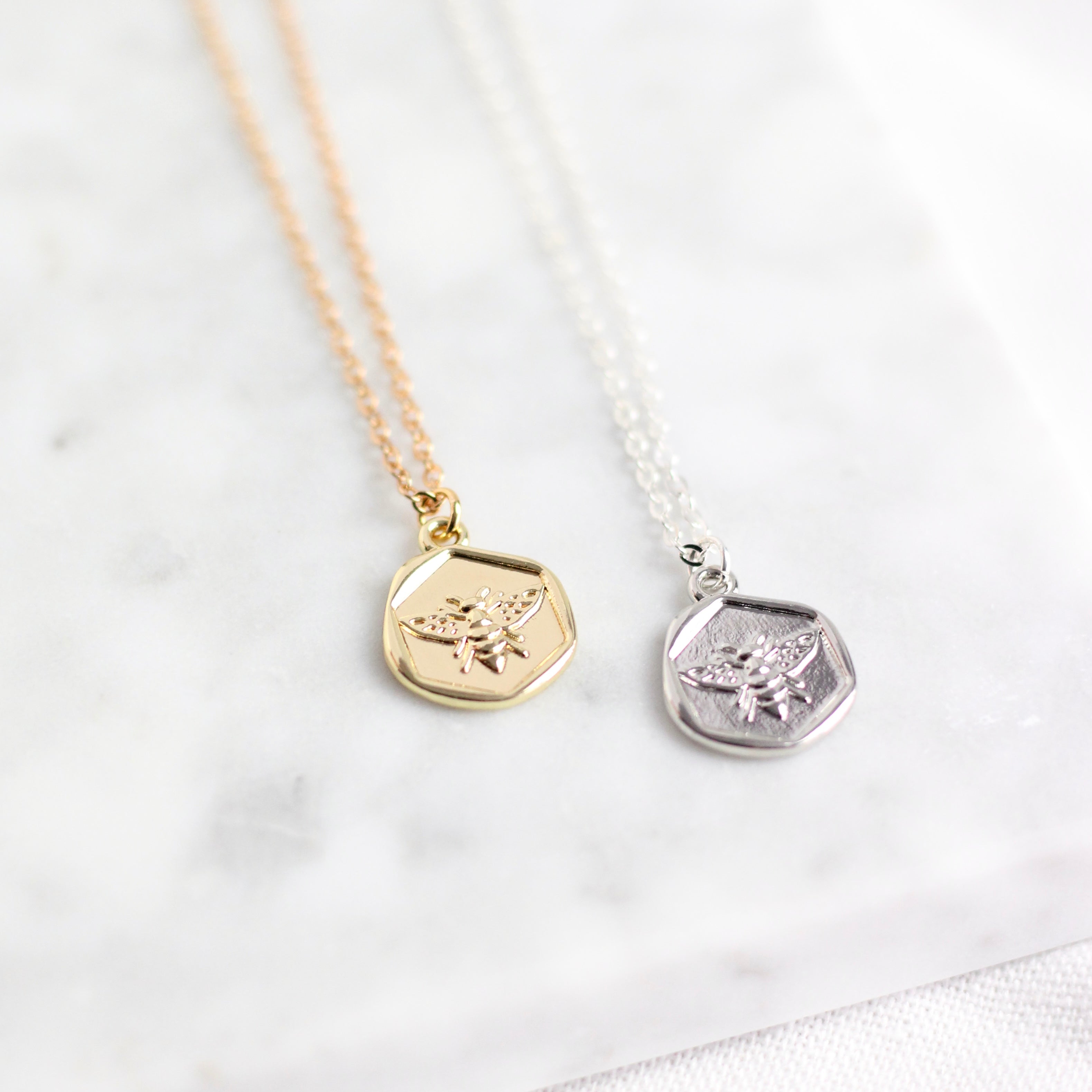 Bee Medallion Necklace