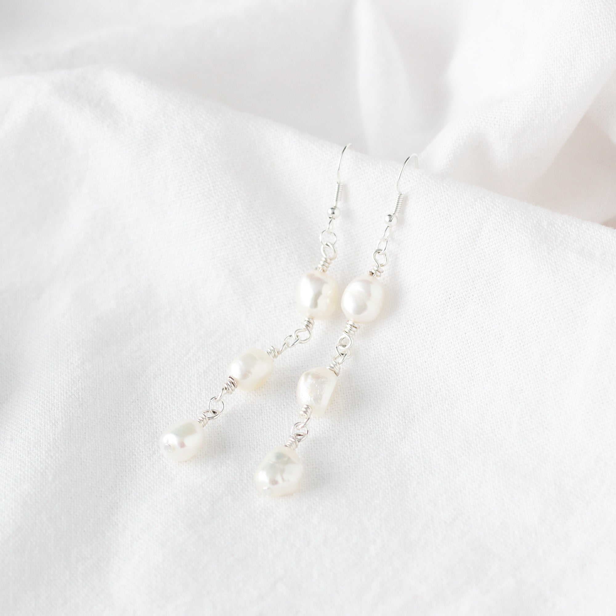 Freshwater Pearl Link Earrings