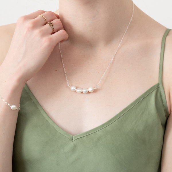 Organic Pearl Strand Necklace