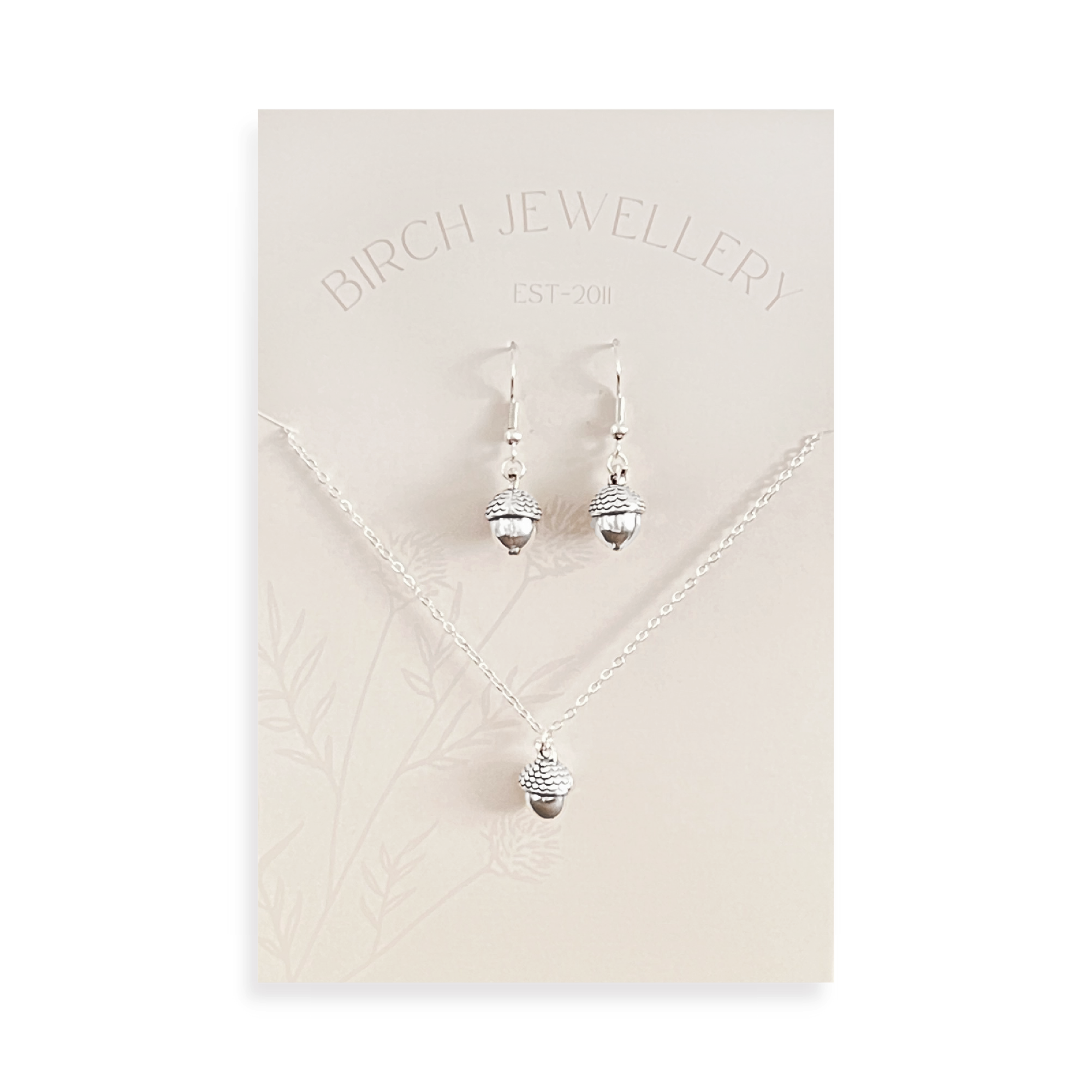 Silver Acorn Gift Set