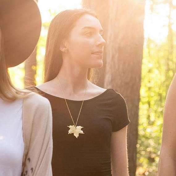 Maple Leaf Necklace by Birch Jewellery