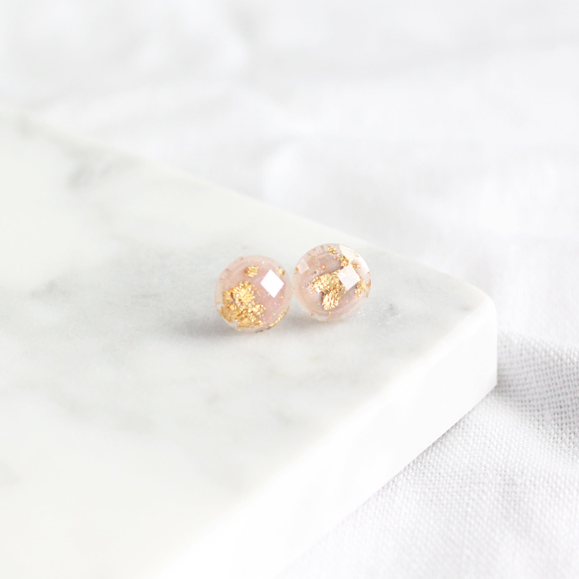 Pink & Gold Earrings