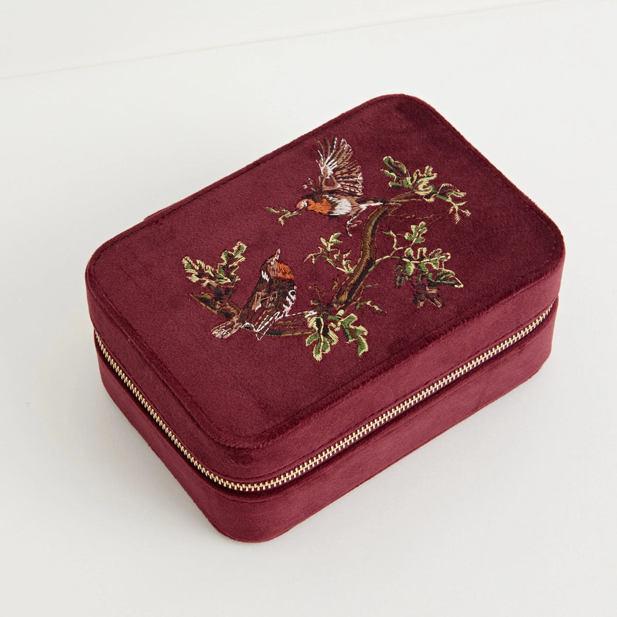 Songbird Embroidered Jewellery Box