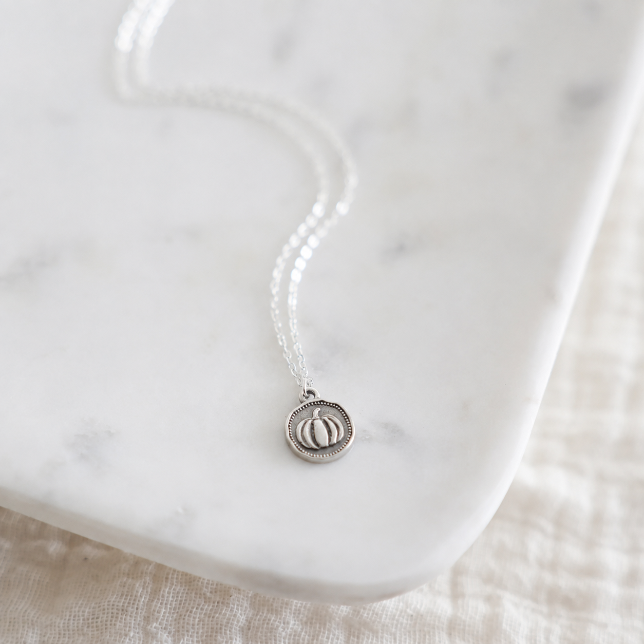 Pumpkin Medallion Necklace