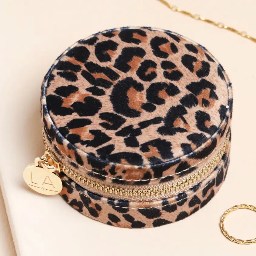 Mini Leopard Print Travel Case