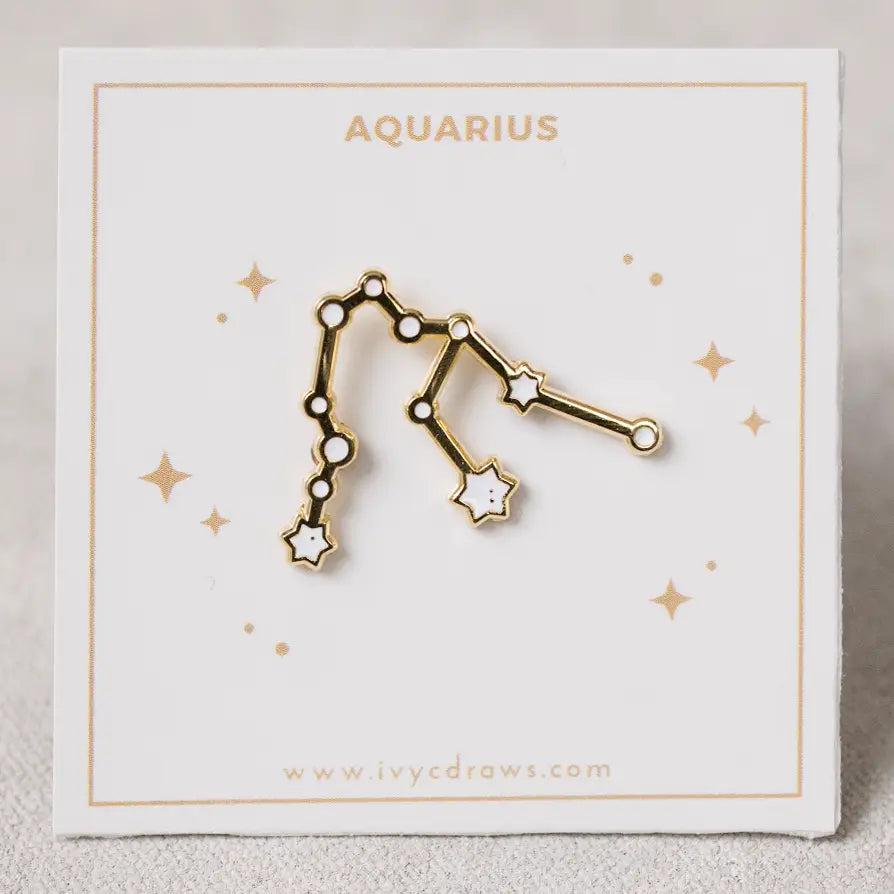 Zodiac Constellation Enamel Pin