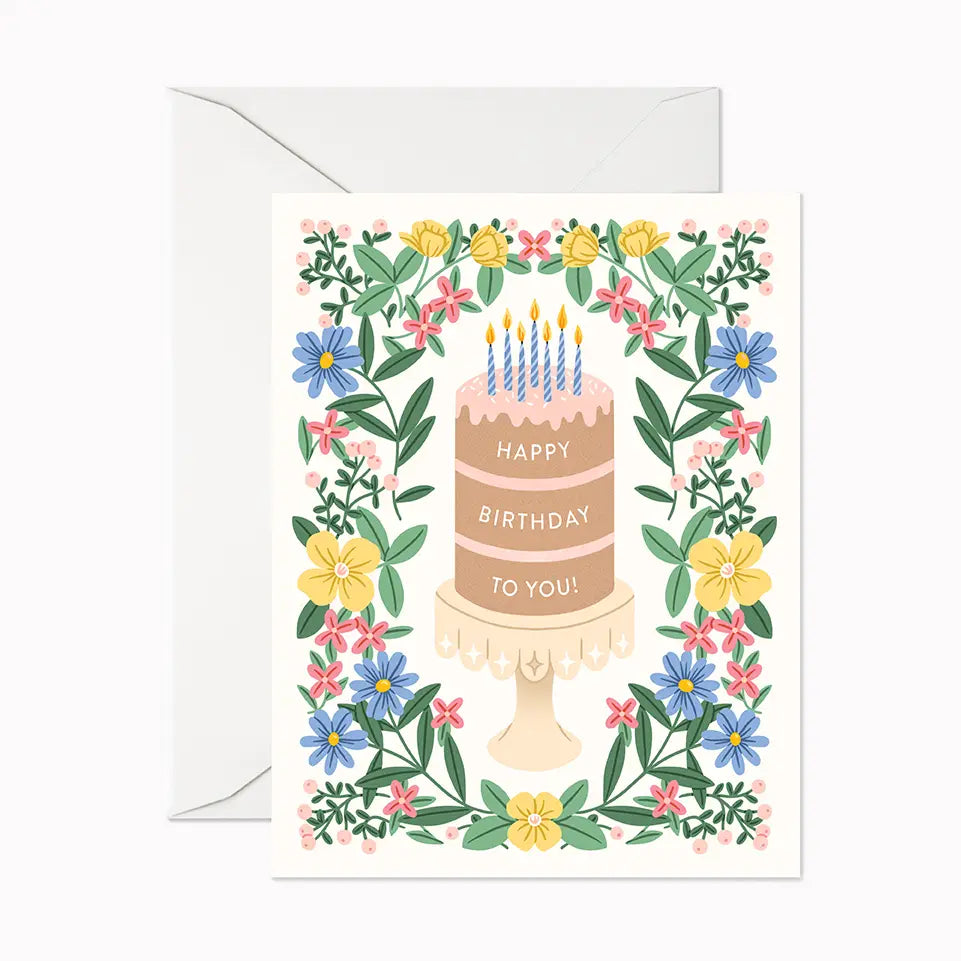 Happy Birthday Cake Greeting Card