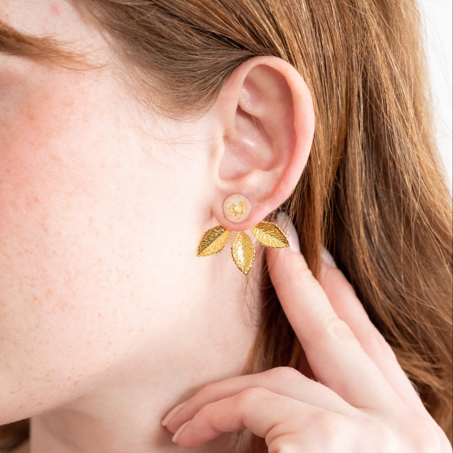 Gold Flake Ear Jackets