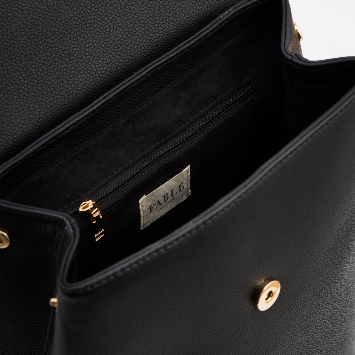 Black Vegan Leather Backpack | Fable England