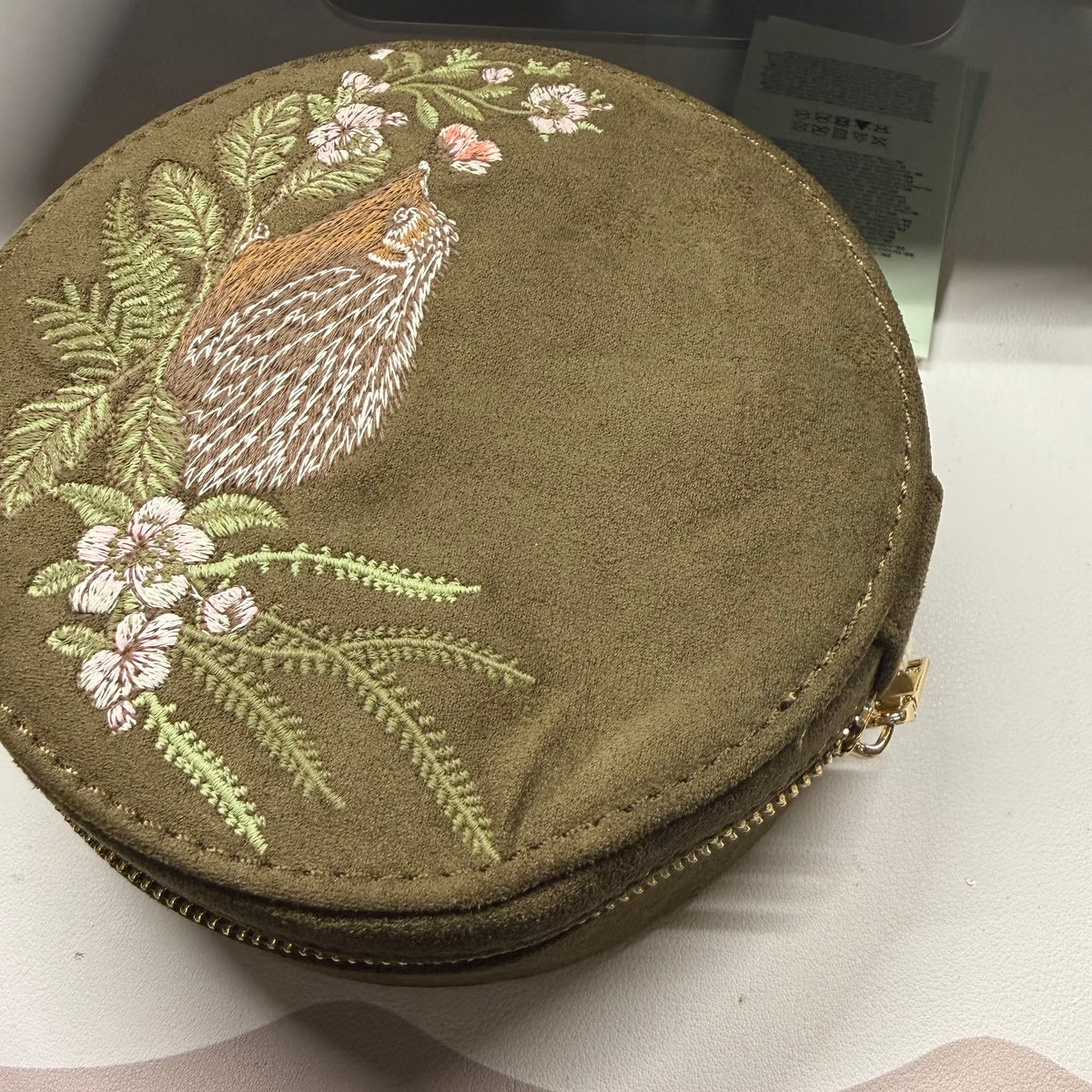 *Imperfect* Hedgehog Embroidered Jewellery Box
