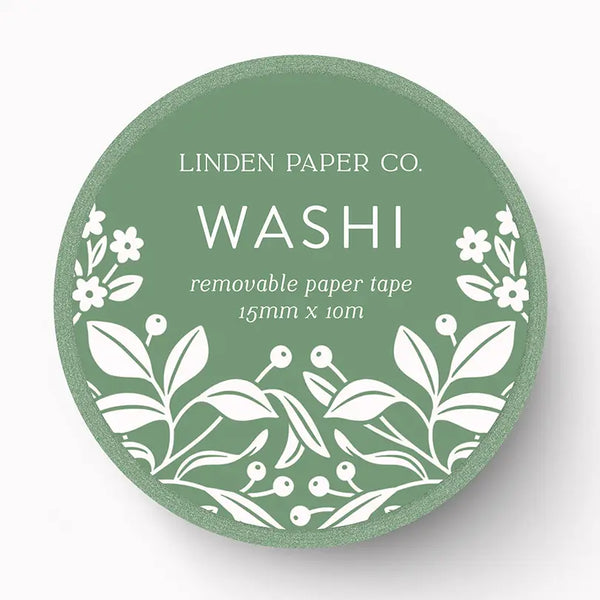 Sage Botanical Washi Tape