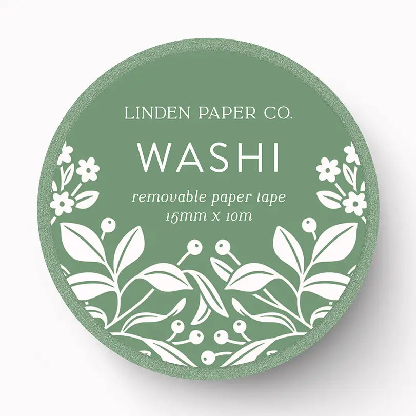 Sage Botanical Washi Tape