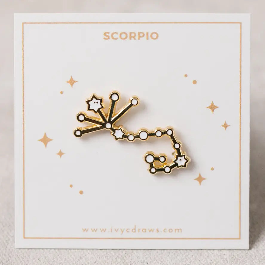 Zodiac Constellation Enamel Pin