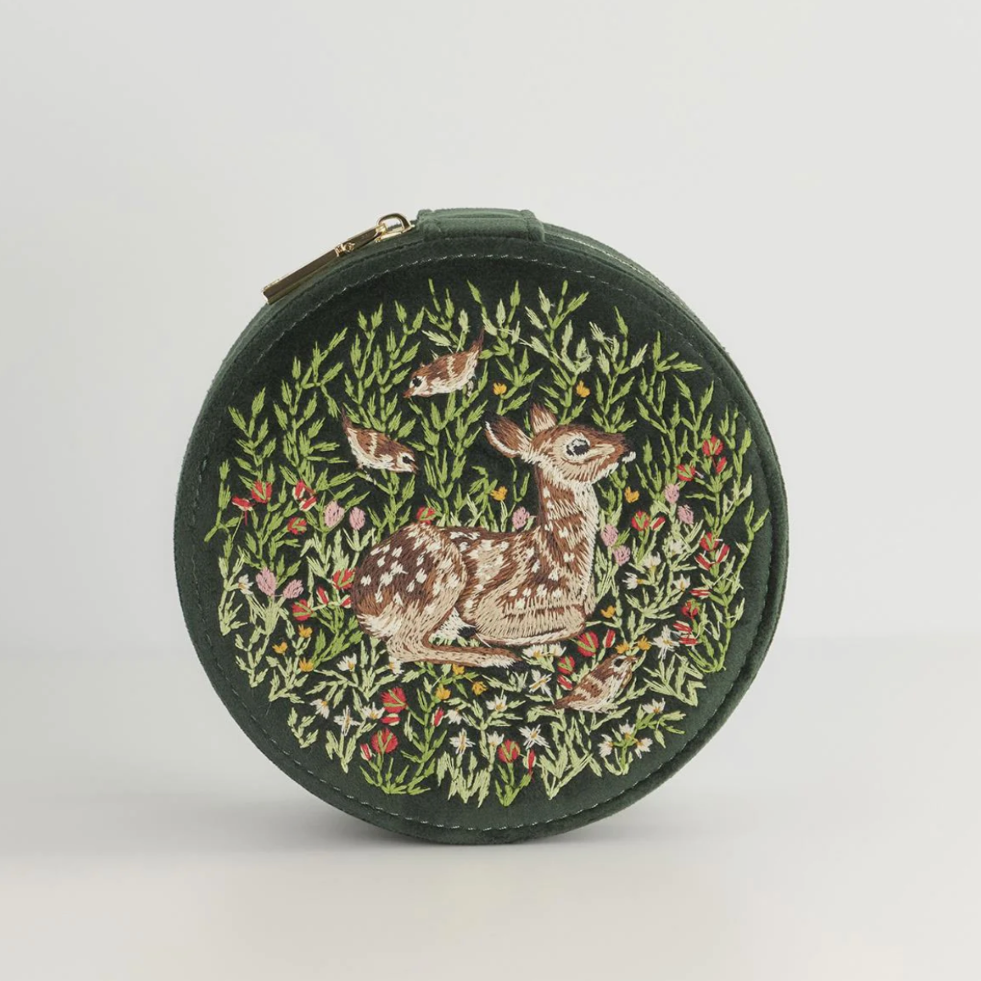Fawn Embroidered Jewellery Box