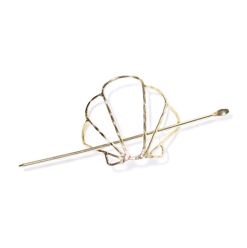 Gold Seashell Hair Slide