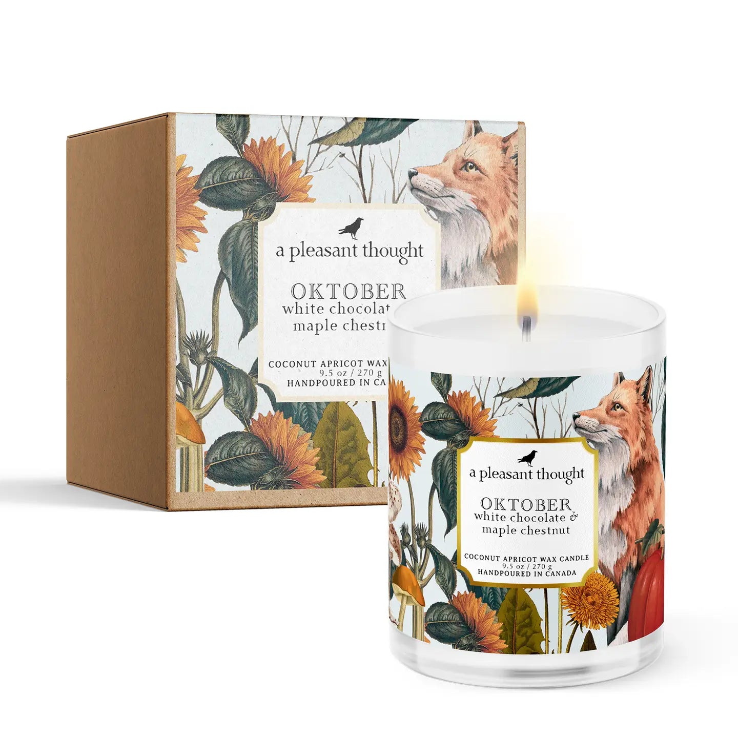 Oktober – White Chocolate & Maple Chestnut Candle
