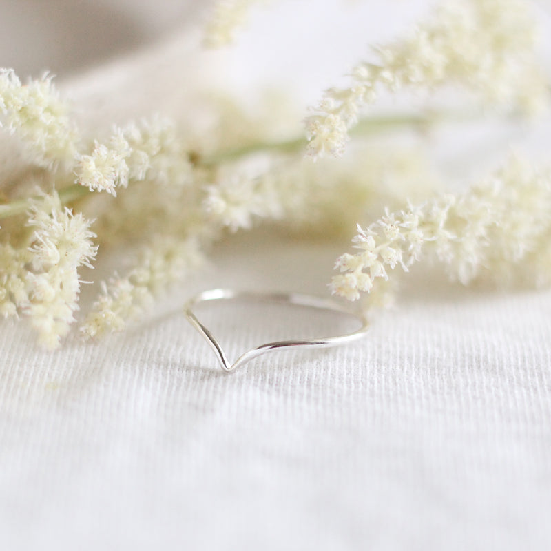 Wishbone Stacking Ring - Sterling Silver