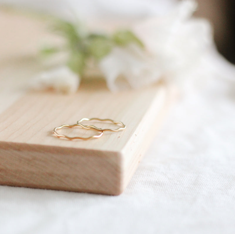 Wave Stacking Ring - 14k Gold-fill