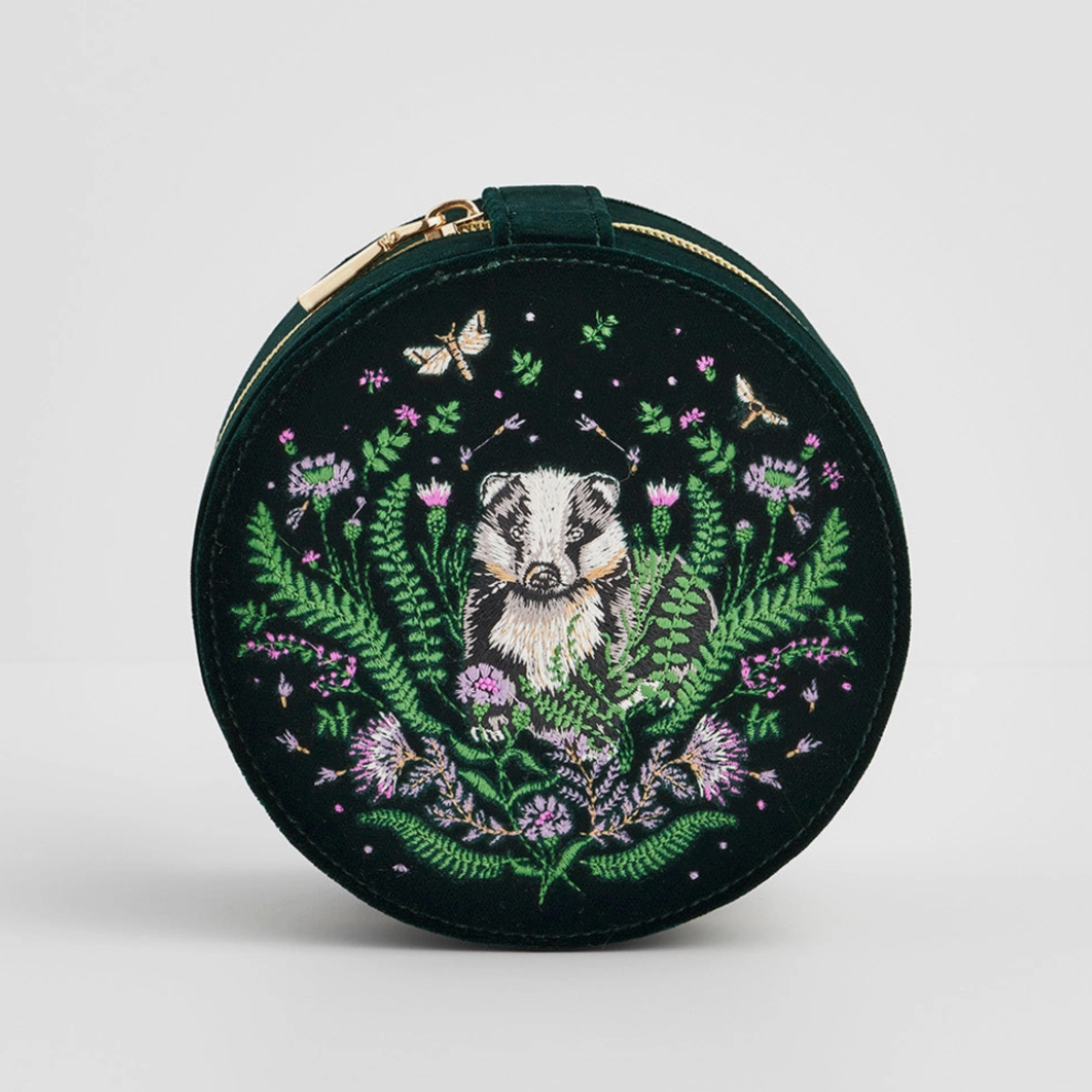 Badger Embroidered Jewellery Box