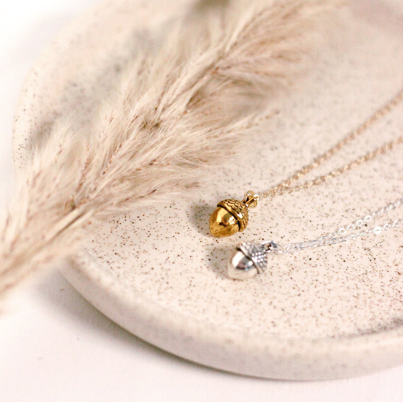 Tiny Acorn Necklace