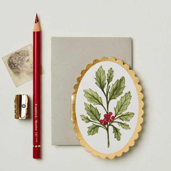Mini Holly Greeting Card