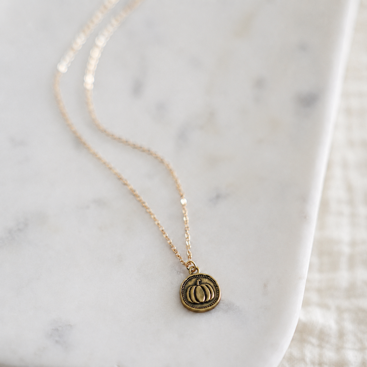 Pumpkin Medallion Necklace