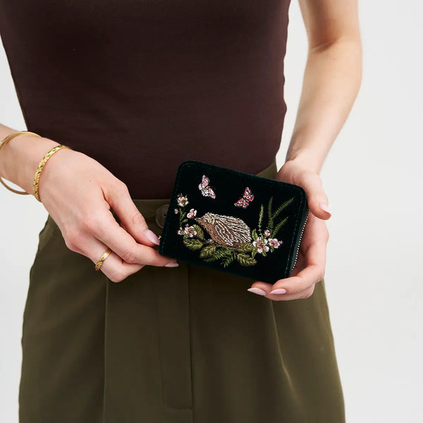Hedgehog Embroidered Wallet | Fable England