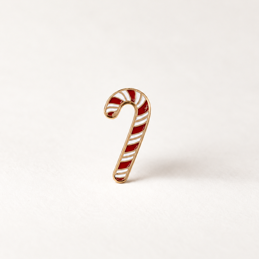 Candy Cane Enamel Pin