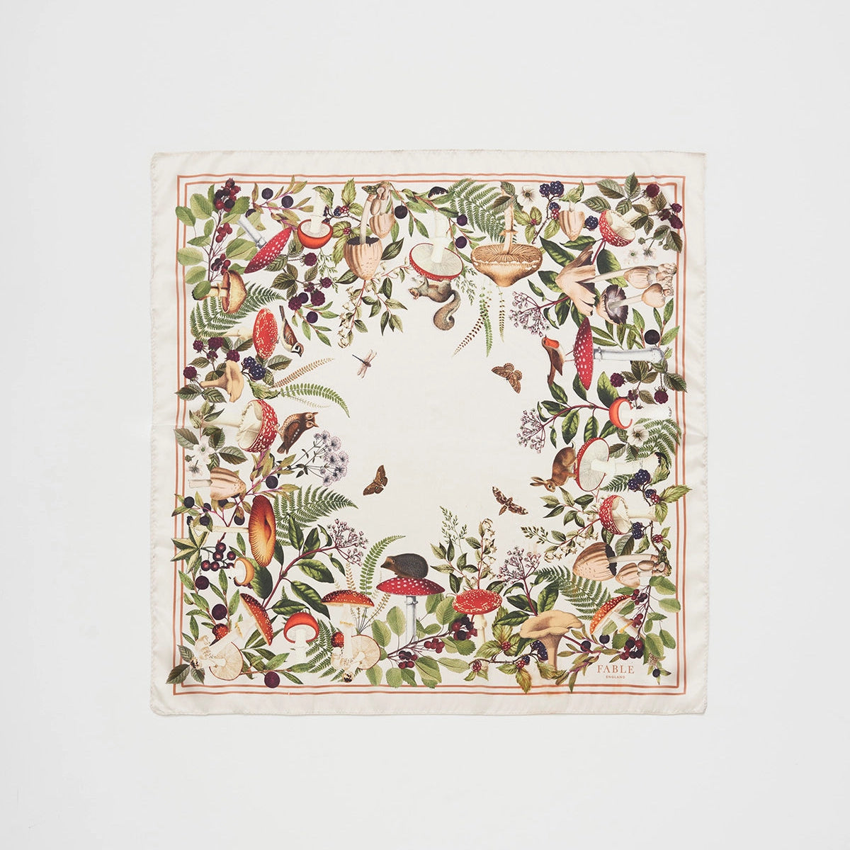 Ivory Silk Mushroom Scarf