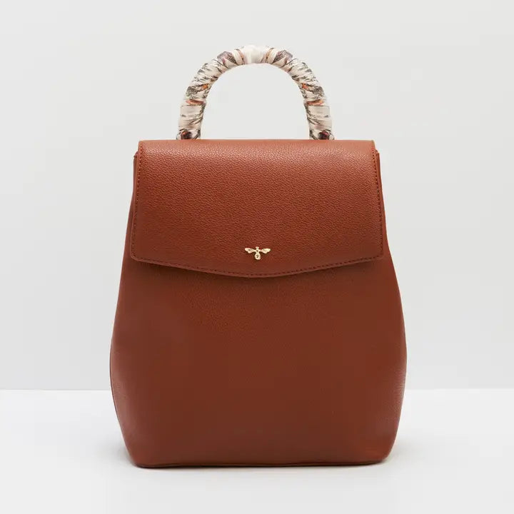 Tan Vegan Leather Backpack | Fable England