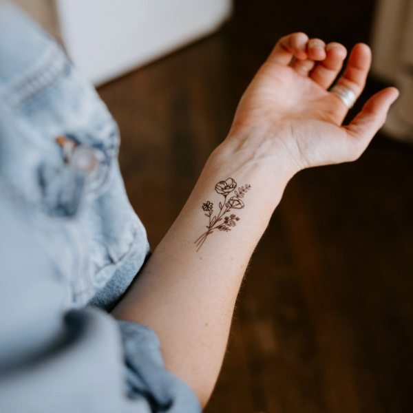 Wildflower Temporary Tattoo