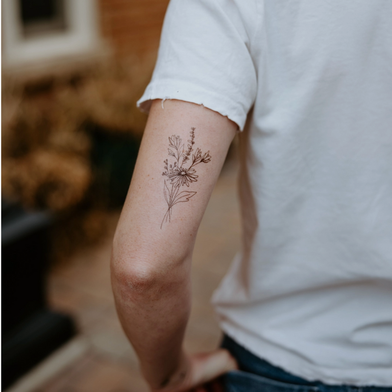 Meadow Flora Temporary Tattoo