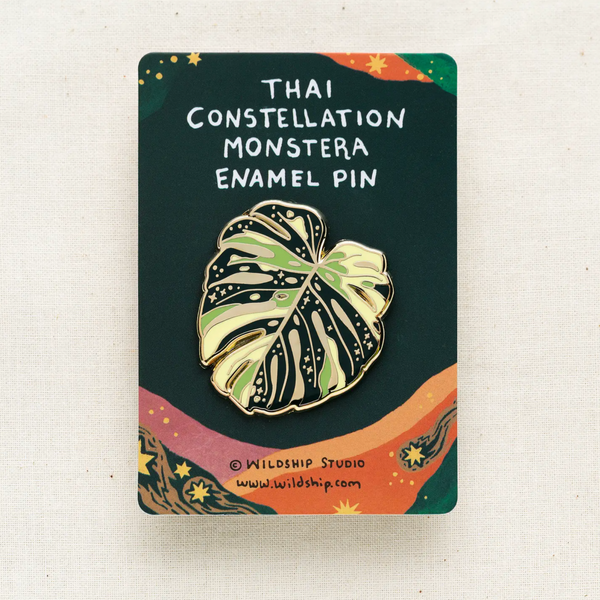 Monstera Thai Constellation Enamel Pin