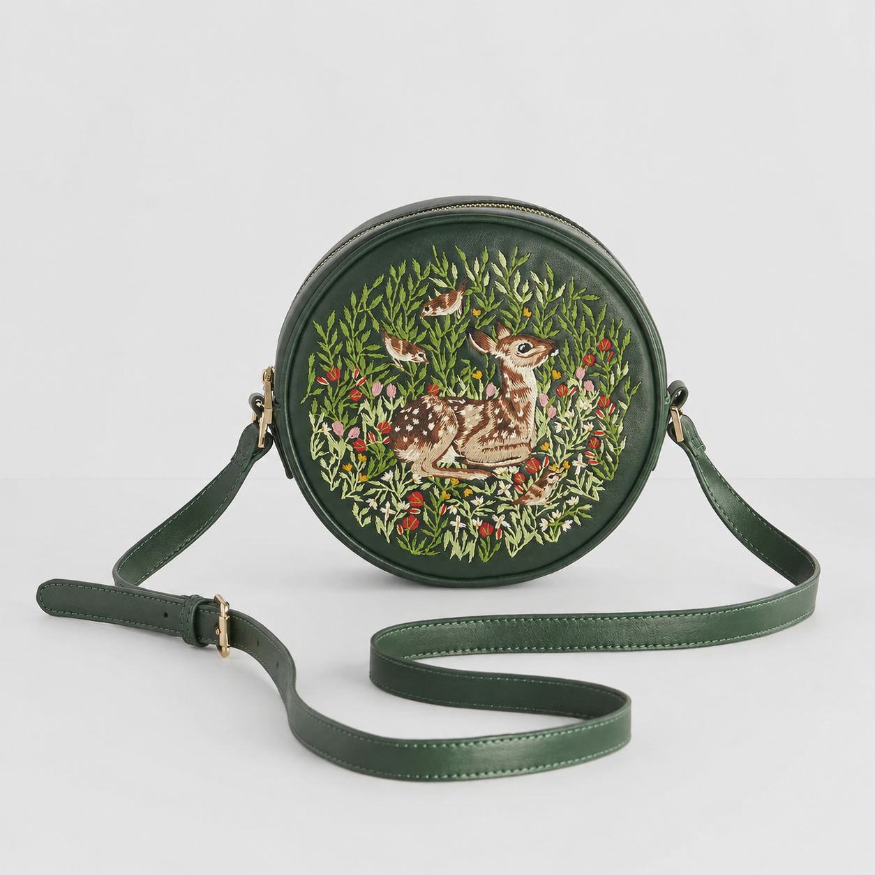 Fawn Embroidered Purse | Fable England