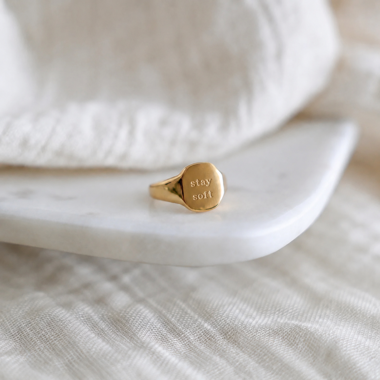 Stay Soft Signet Ring