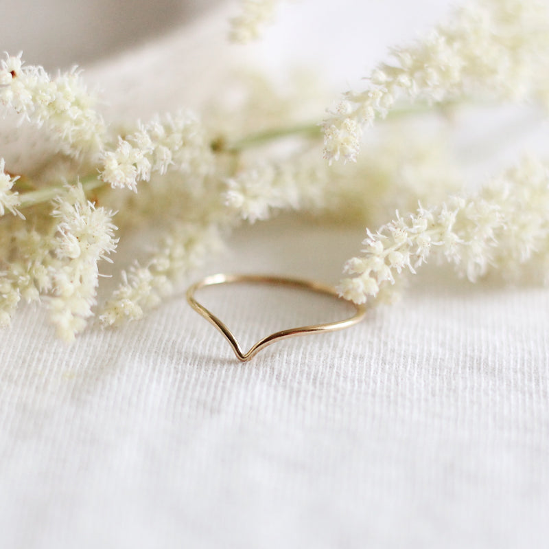 Wishbone Stacking Ring - 14k Gold-fill