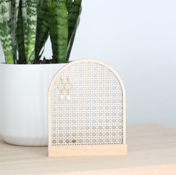 Wooden Arch Earring Holder