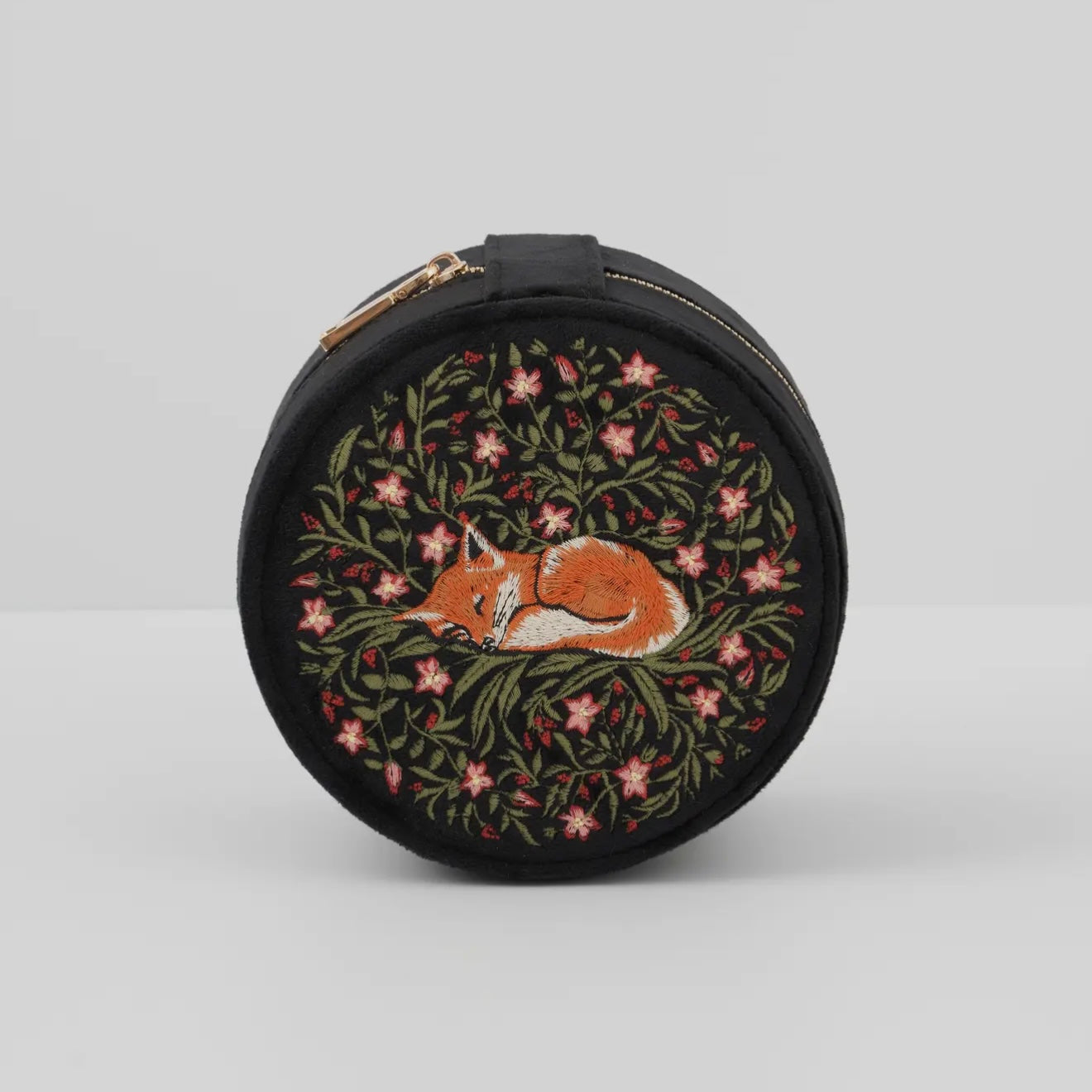 Fox Embroidered Jewellery Box