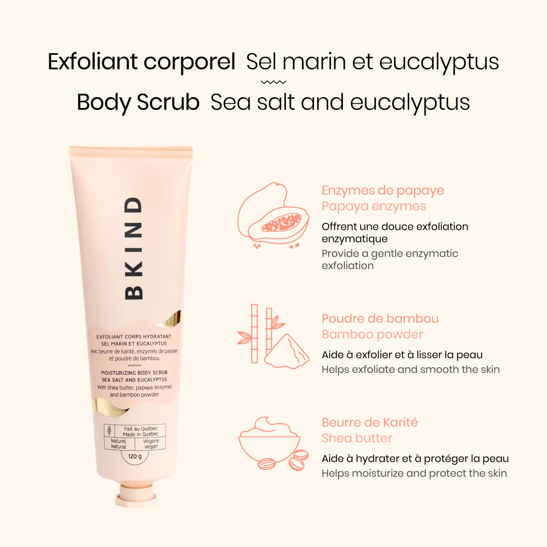 Sea Salt & Eucalyptus Body Scrub | BKIND