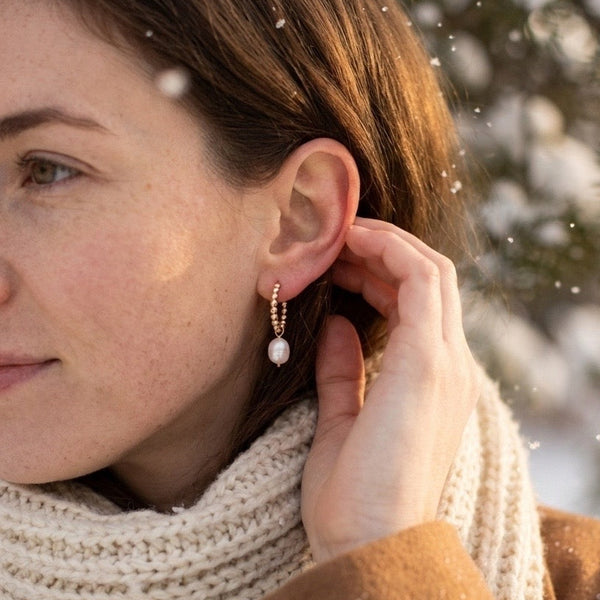 Heirloom Pearl Hoop Earrings