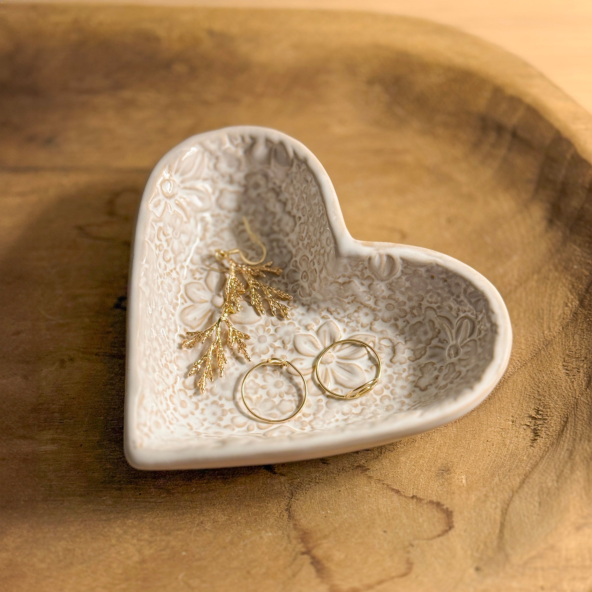 Floral Heart Trinket Dish