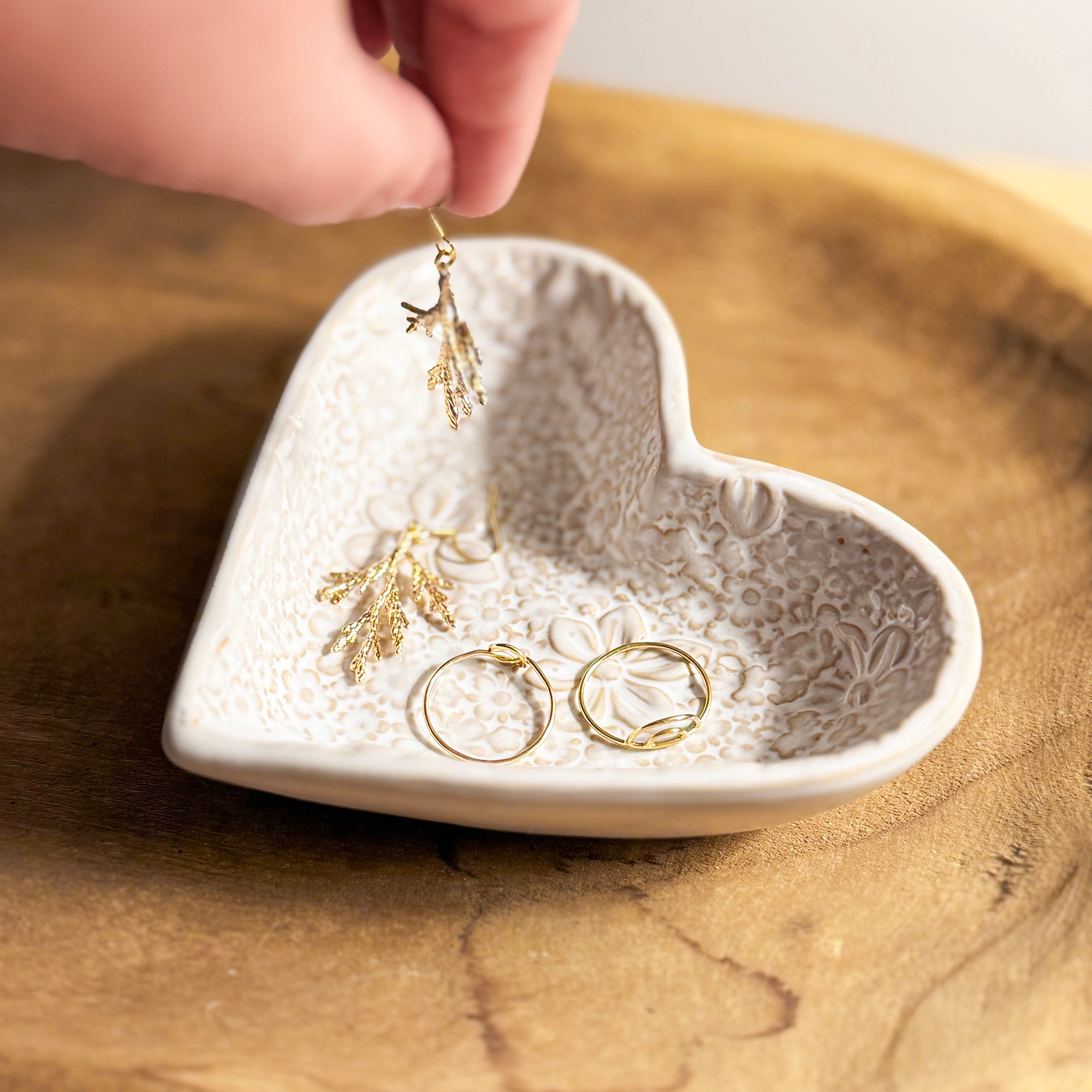 Floral Heart Trinket Dish