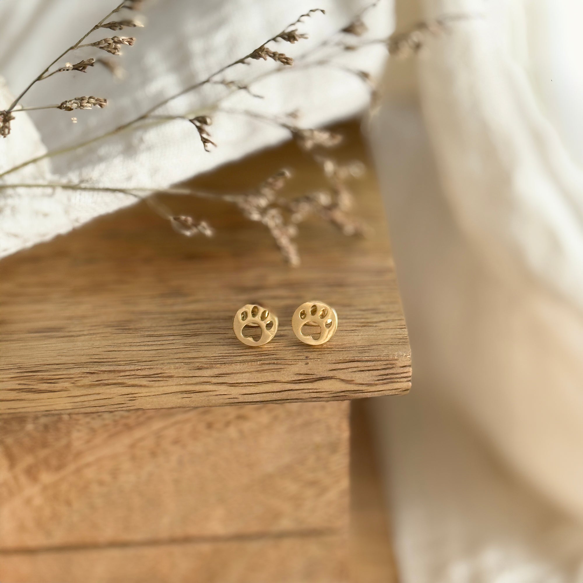 Mini Paw Print Earrings