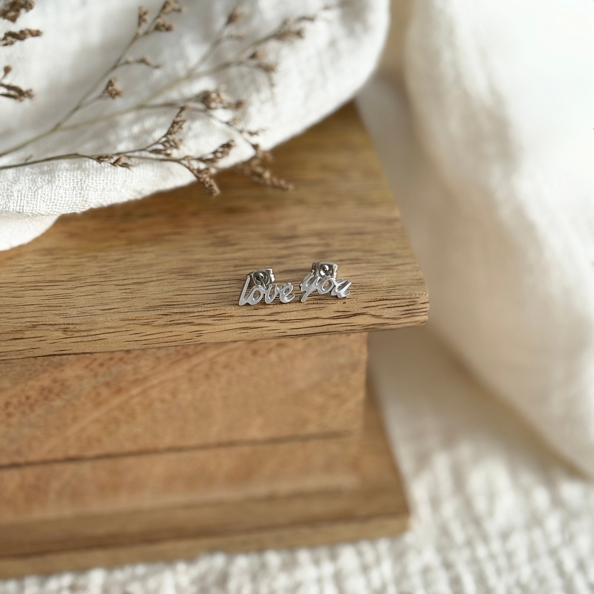 Mini "Love You" Earrings