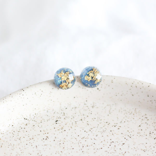 Blue & Gold Earrings