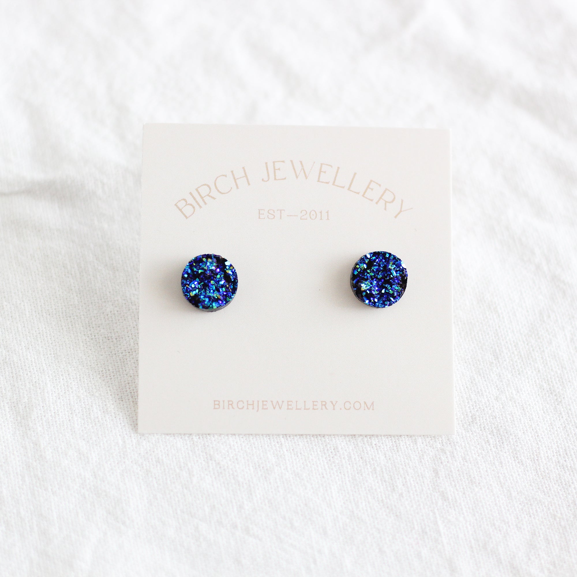 Blue Druzy Earrings