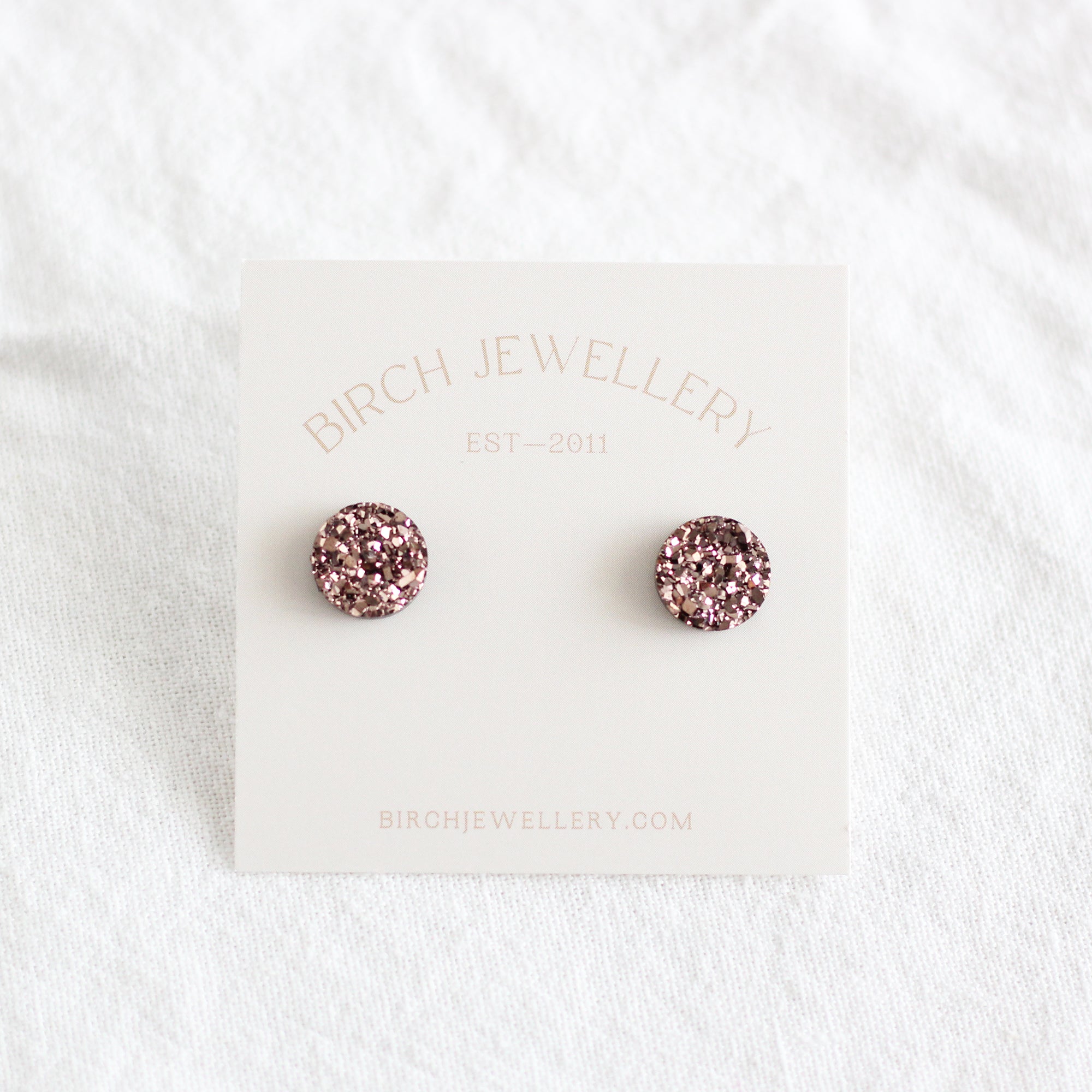 Rose Gold Druzy Earrings