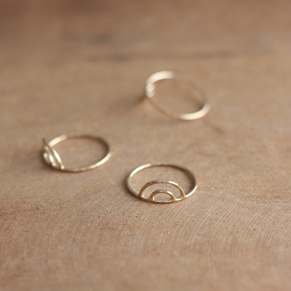 Double Arch Ring - 14k Gold-fill